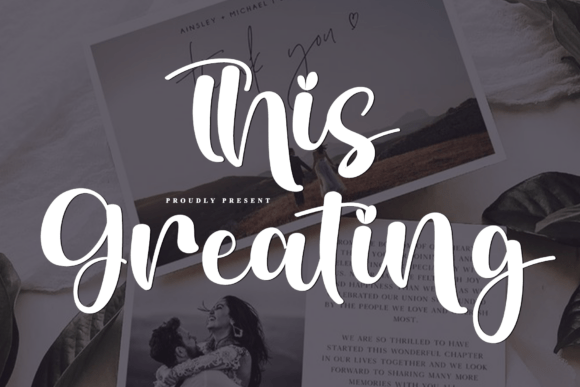 This Greating Font for Branding Projects